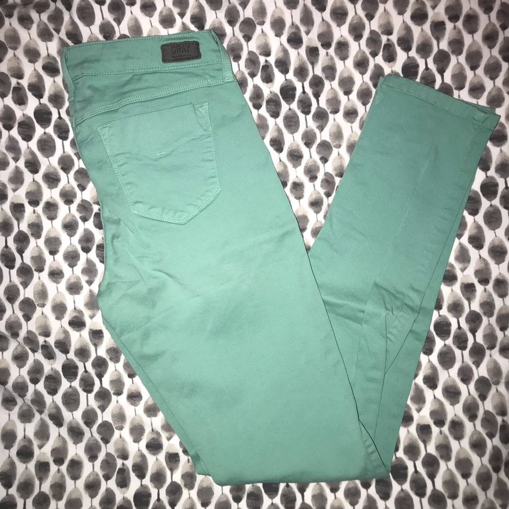 Gray Jeans // 28 // teal